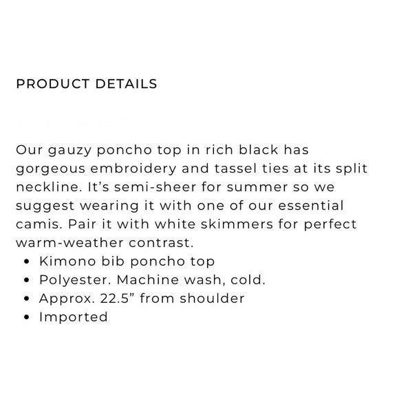 White House Black Market Kimono Blouse Top Women’s Size XS Black Sheer NEW - Picture 7 of 10